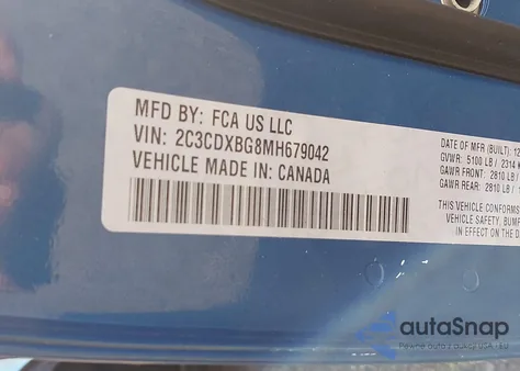 2021 Dodge Charger Sxt Rwd from USA, damaged, VIN 2C3CDXBG8MH679042